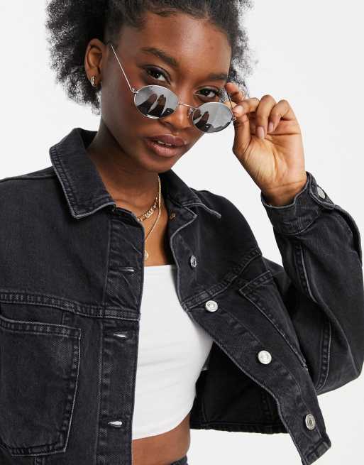 Diamante denim jacket clearance topshop