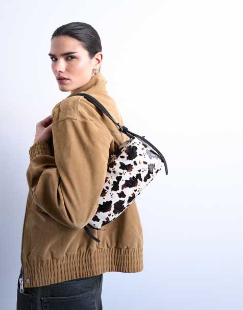 Topshop - Siris - Borsa da spalla media con fibbia e stampa pezzata - view 1