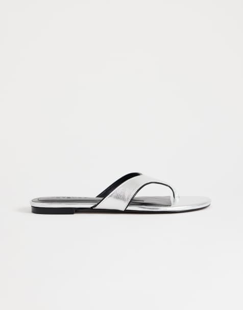 Topshop - Sisi - Sandali bassi infradito argentati - view 1
