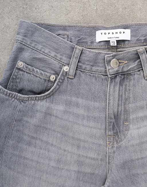 Topshop skewed boyfriend jean in grey, 5 of 7