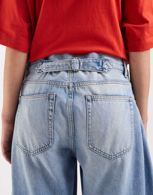 Topshop - Skewed - Boyfriend jeans in bleekwassing, 5 van 5