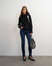 Topshop skinny high rise jean with side split in rinse