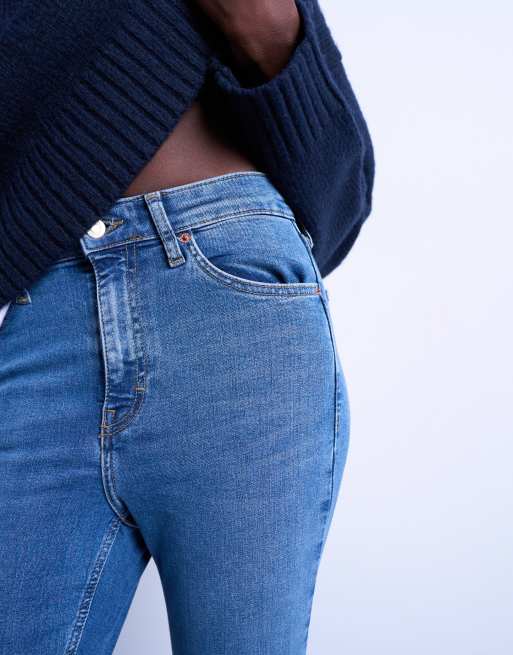 Topshop skinny jeans med hög midja i vintageblå, 2 av 5