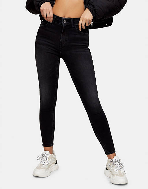  Topshop skinny stretch jeans in black 