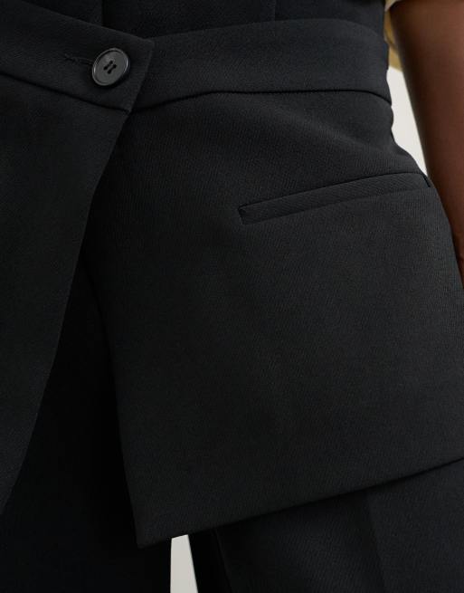 Topshop skirt detail tailored trouser in black, 4 of 5