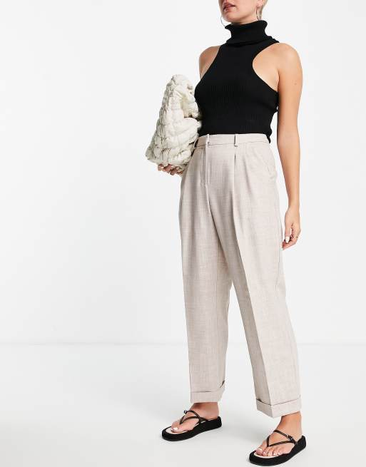 Topshop - Skræddersyede joggingbukser i mokkabrun