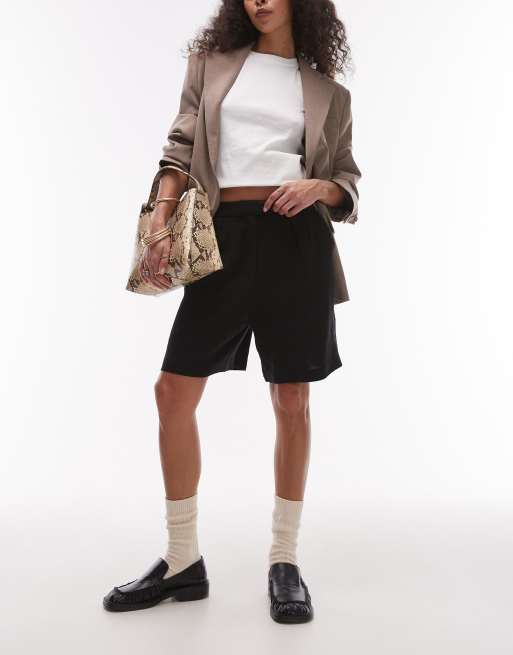 Topshop - Skræddersyede shorts i sort