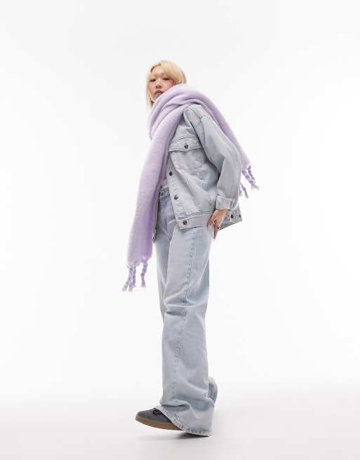 Topshop - Sky - Blødt tørklæde i lyslilla