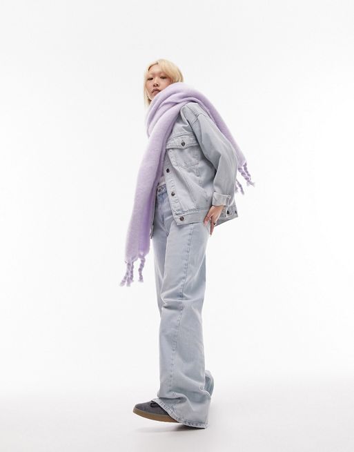 トップショップ Topshop Sky soft scarf in lilac レディース-