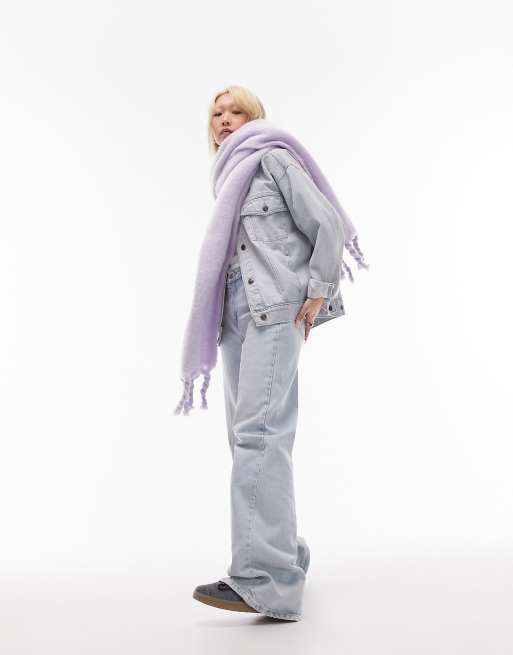 トップショップ Topshop Sky soft scarf in lilac レディース-