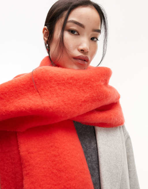 Topshop Sky soft scarf in red