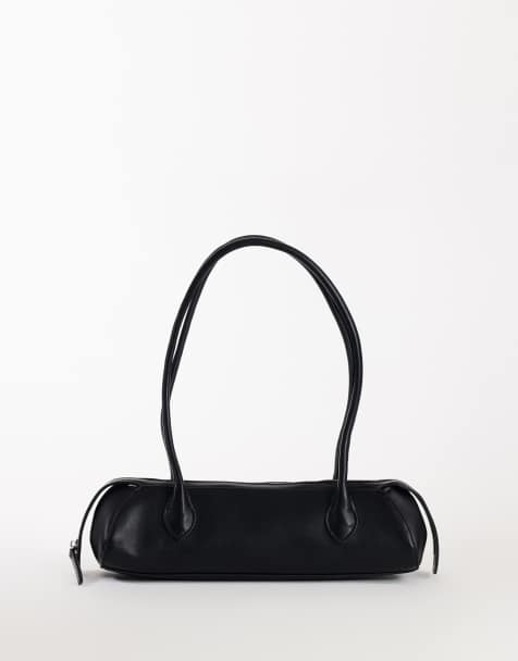 Topshop Skylar mellemstor aflang bowler-taske i sort - view 1