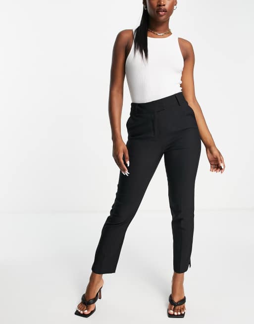 Topshop Slim Cigarette Pants in Black