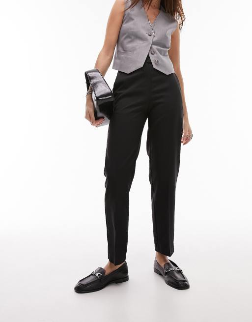 Women High-Waisted Cigarette Pants Work Office Casual Tapered Long Slim  Trousers