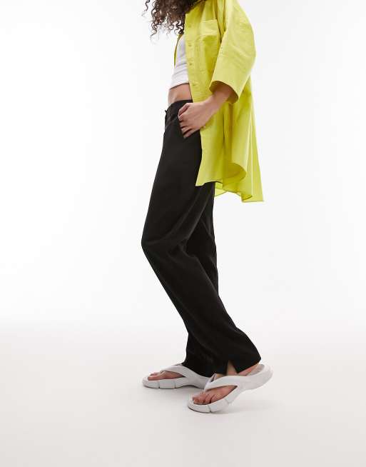 Topshop slim cigarette pants in black