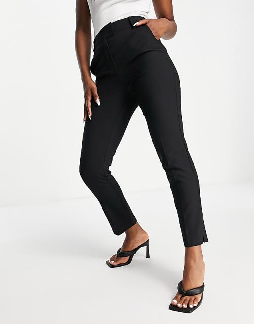 topshop black cigarette trousers slim pants in forward wardrobe High Waist Black Cigarette Pants,