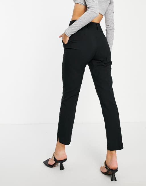 Topshop Slim Cigarette Pants in Black