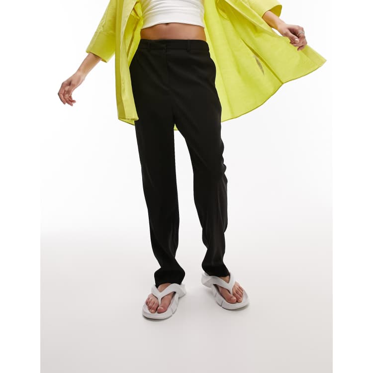 topshop black cigarette trousers Topshop slim cigarette trouser in black