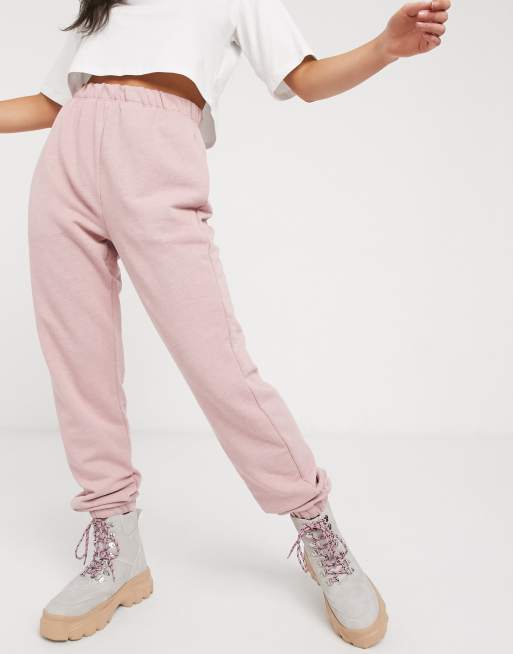 Topshop slim leg joggers in dusky pink ASOS