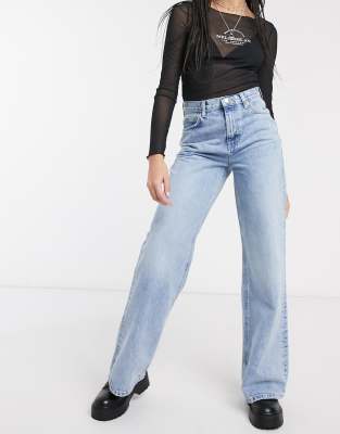 topshop slim wide jeans