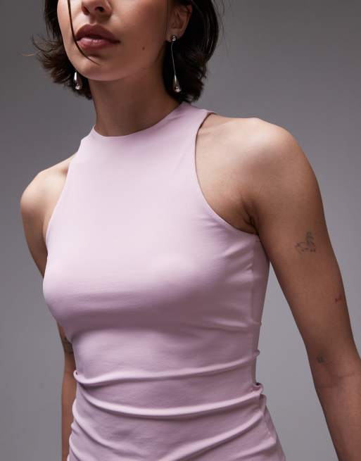 Topshop slinky tank top in pink