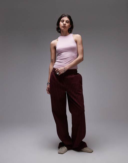 Topshop slinky tank top in pink