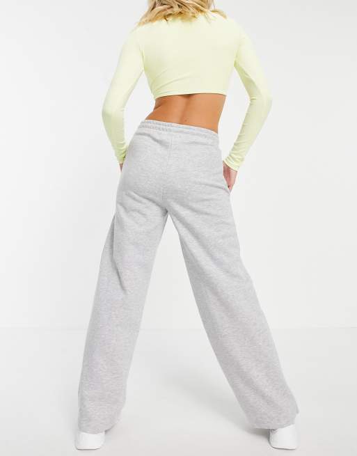 ASOS DESIGN Petite oversized jogger with pintuck in gray marl