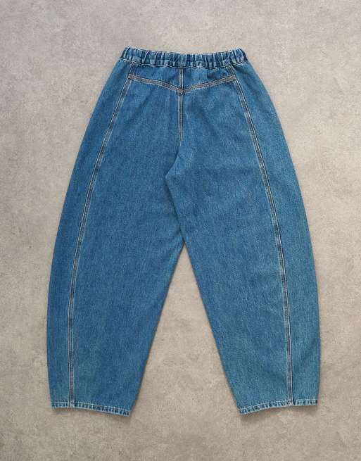 Topshop slouchy barrel jean in vintage blue, 7 of 7