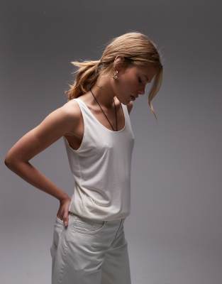 Topshop Slouchy Scoop Neck Tank Top