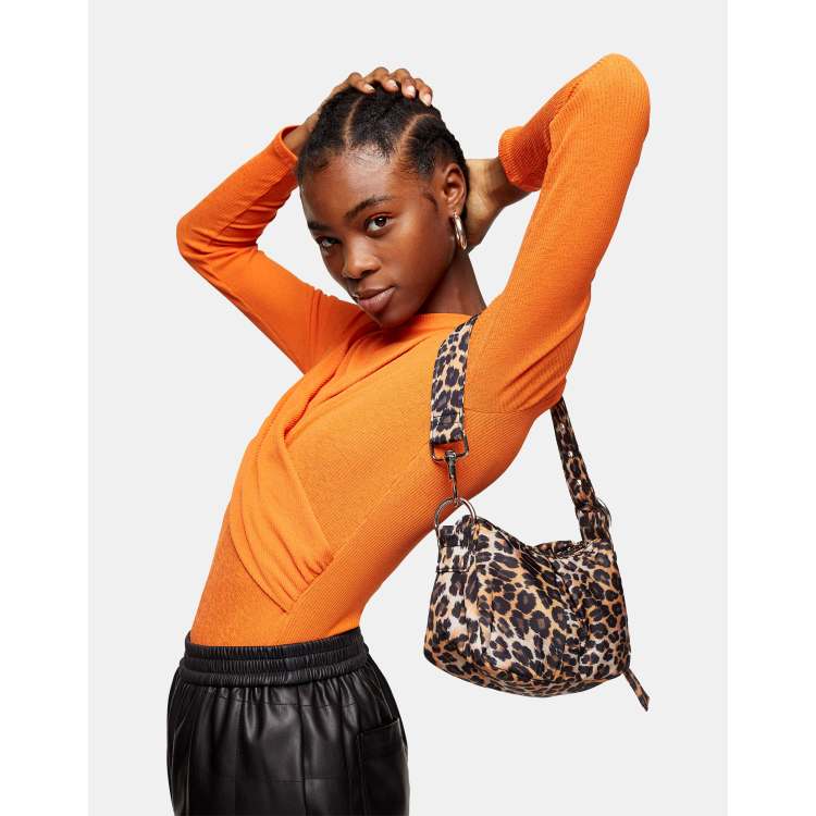 Leopard print discount tote bag topshop