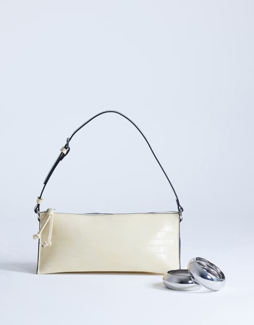 Topshop small Simone shoulder bag in off white, 2 of 4