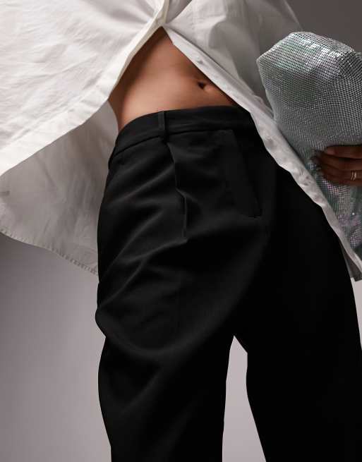 Topshop - Smalle cigarette broek in zwart, 3 van 4
