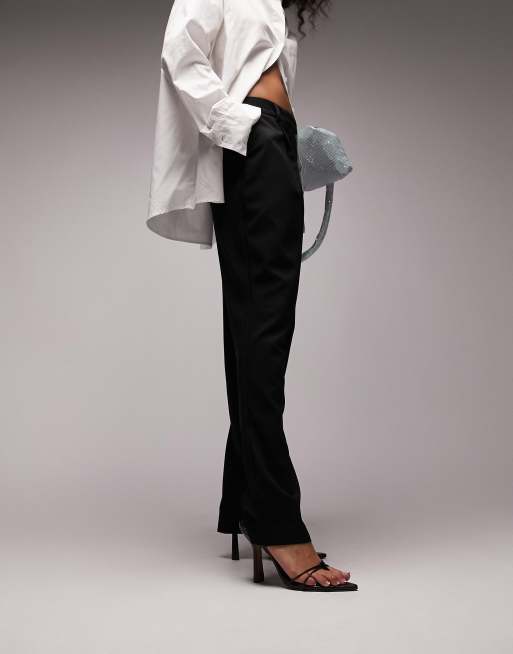 Topshop - Smalle cigarette broek in zwart, 4 van 4