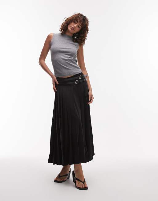 Topshop - Smalle tanktop in gemêleerd antracietgrijs, 2 van 4
