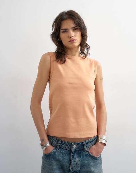 Topshop - Smalle tanktop in zwart - view 1