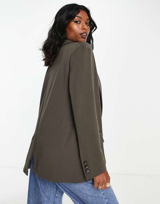 H&m on sale khaki blazer