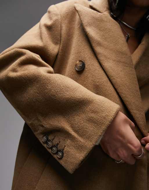 Topshop relaxed coat clearance camel