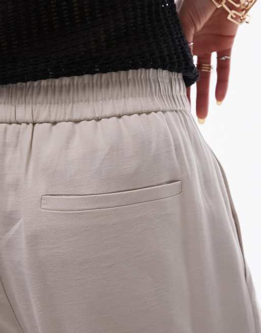 Topshop smart trackies in ecru