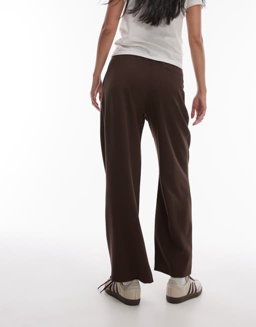 Topshop smart tailored jogger in brown ASOS