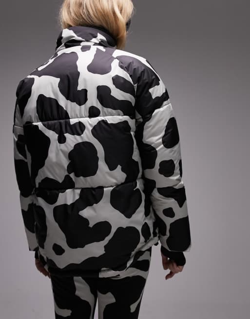 Cow print sales puffer jacket