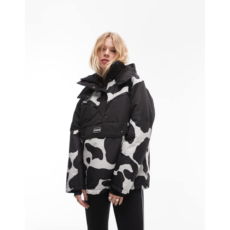 Topshop Sno Print Puffer Ski Jacket