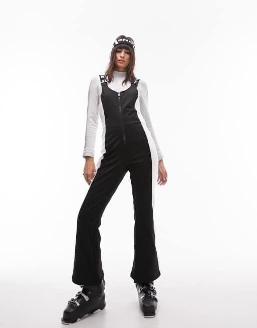 Topshop Sno high rise ski salopettes in monochrome | ASOS