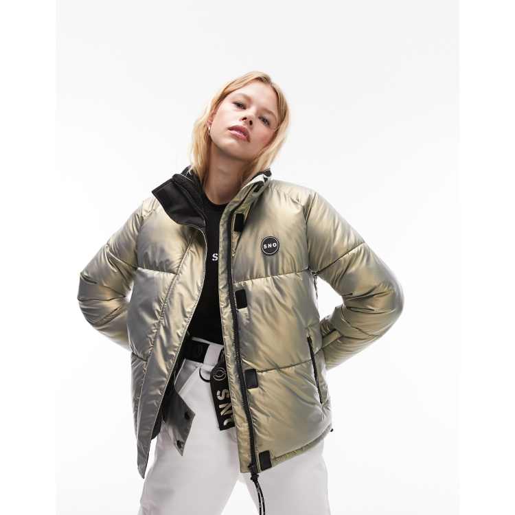 North face metallic store puffer