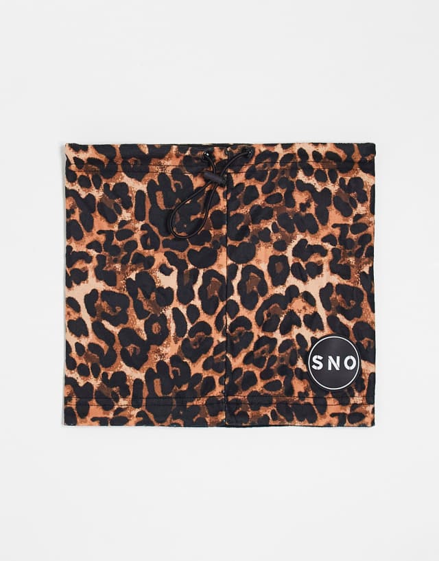 Topshop Sno Ski snood in leopard