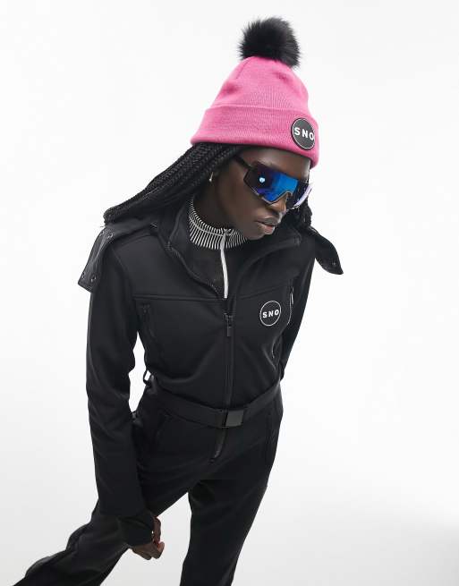 Topshop sno **black long sleeve ski suit