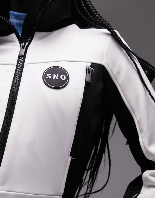 Womens **black And White All In One Jersey Ski Suit By Topshop Sno