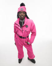 Pink and green ski suit hot sale