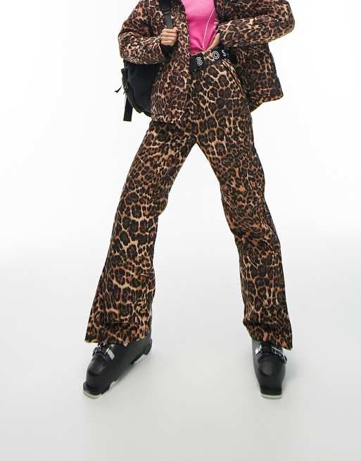 Leopard print cheap snow pants