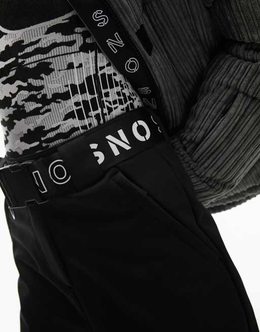 Topshop Sno straight leg ski trouser in black | ASOS