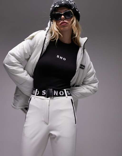 Ladies Size 14 Topshop Sno Ski Black Ski Pants Salopettes With Braces Bnwt  💯